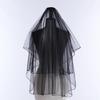Черная сетчатая вуаль из серии Dark для Хэллоуина, маскарада, свадебного наряда, свадебная фата для вечеринок, фестивальные реквизиты