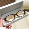 Trendy Oval Glasses Clear Lens Retro Fashion Decorative Frames Computer Spectacles for Women Stylish Accessory Eye Protection