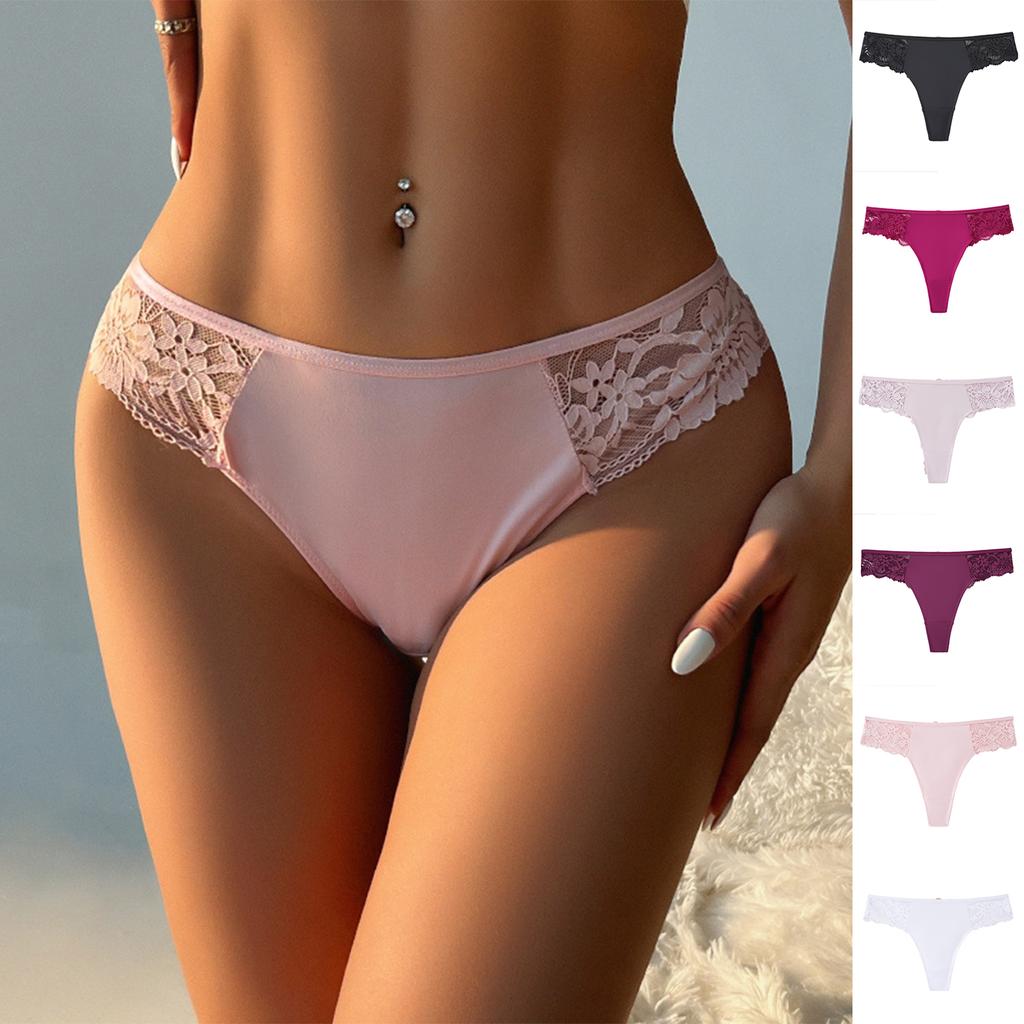 Women's Lace Hollow Underwear, Sporty, Breathable, Personalized Plus Size Underwear