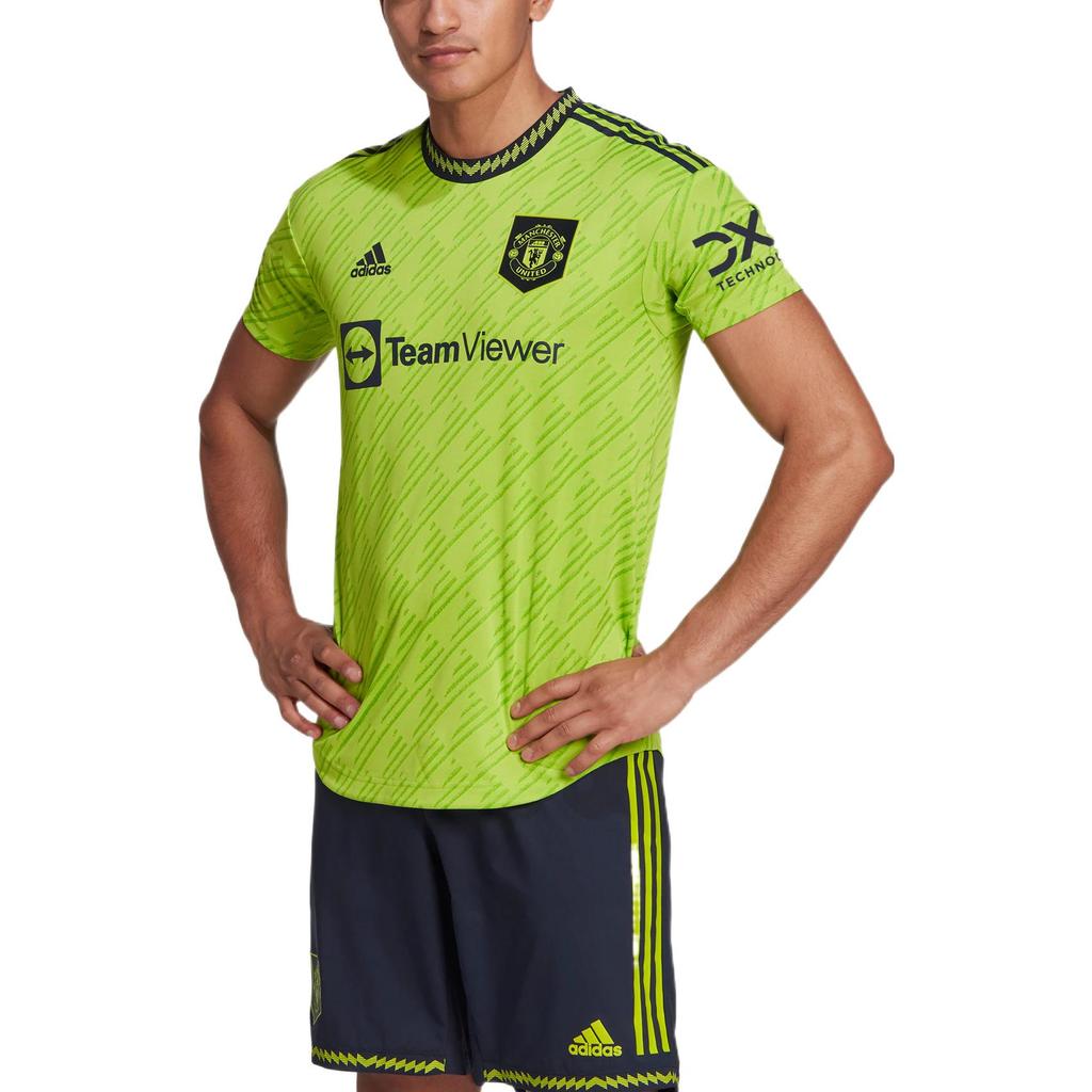 Adidas Мужские футболки Manchester United Third Authentic, зеленые HE2979