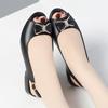 Fashion AIYUQI Women Sandals Genuine Leather 2025 Summer New Open Toe Fashion Bow Women's Sandals Fish Beak Large Size Sandals Ladies
