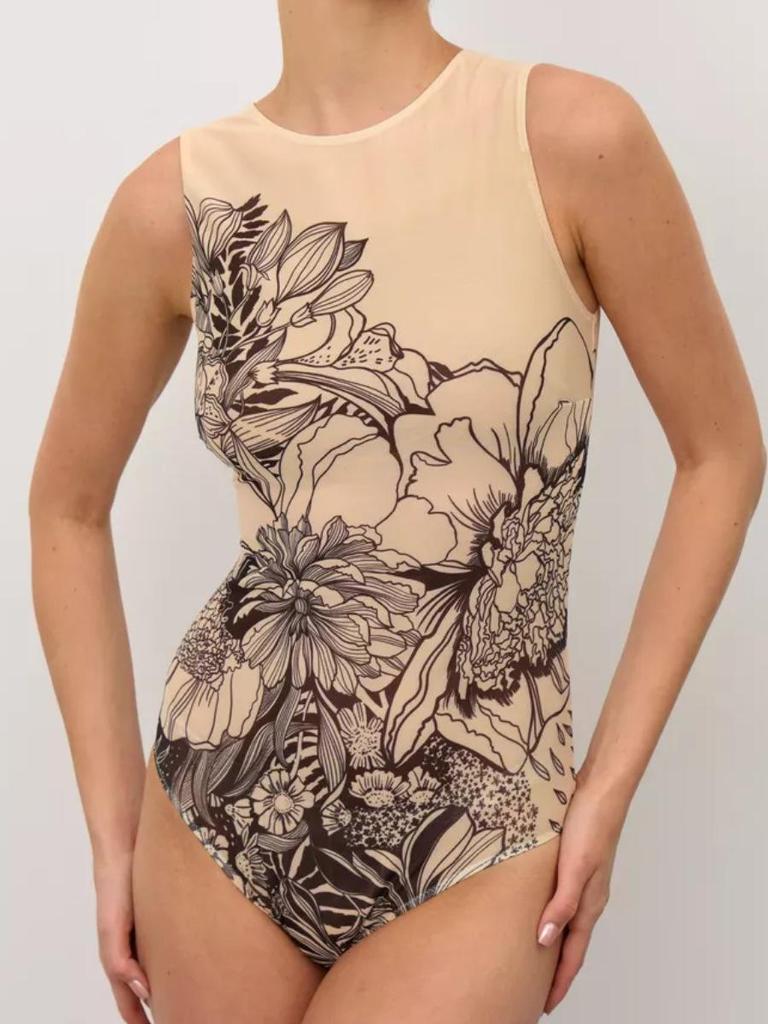 Женский многоцветный сетчатый купальник с длинным рукавом для защиты от солнца