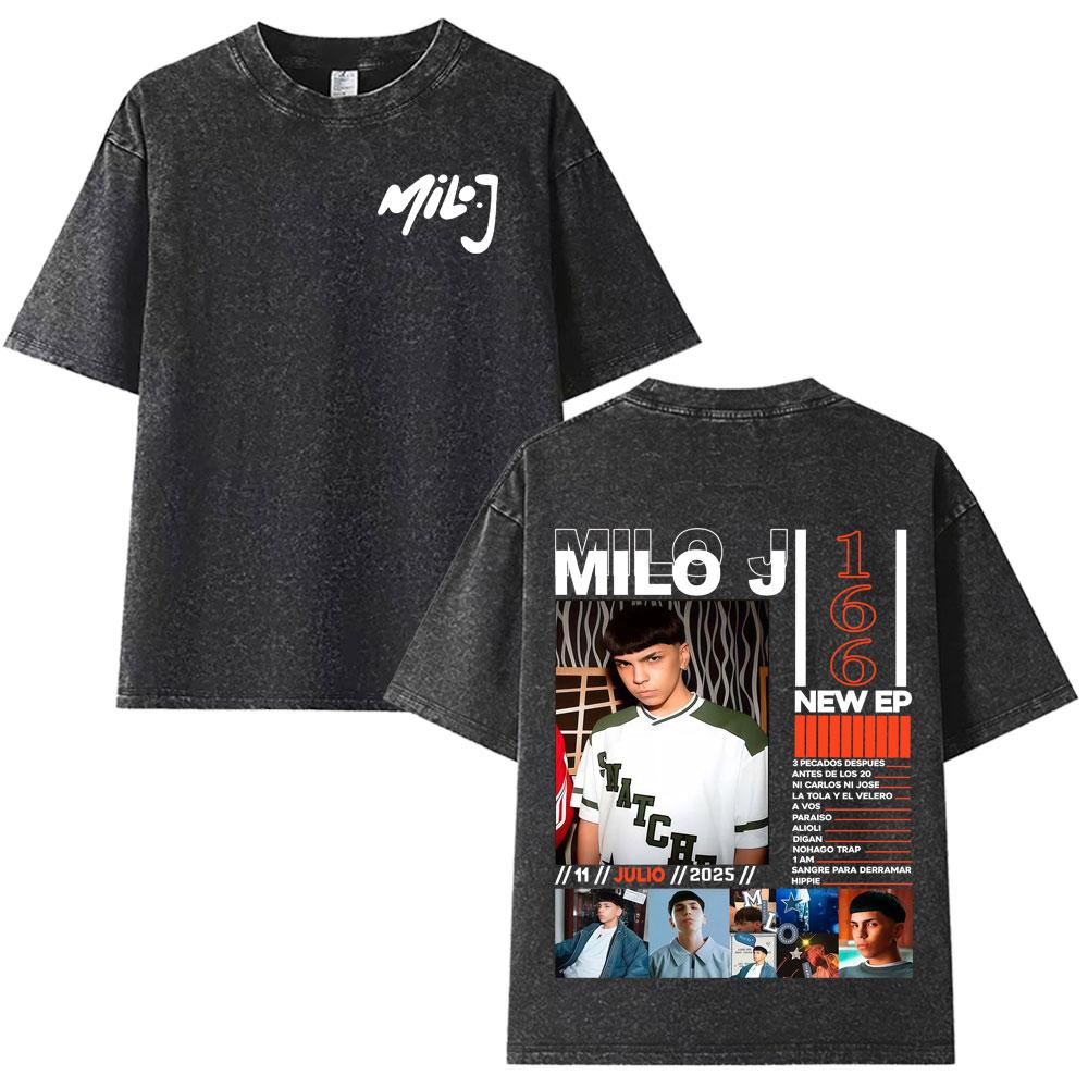 Rapper Milo J New Album Merch Mens Womens Clothing Loose Vintage Washed T Shirt Aesthetic Short Sleeve Tshirts Unisex