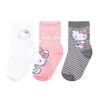 Cozy24 Hello Kitty Cubic Line 3-Leg Pack Kids Children Girls Medium Neck Character Socks, a Popular Character In Korea