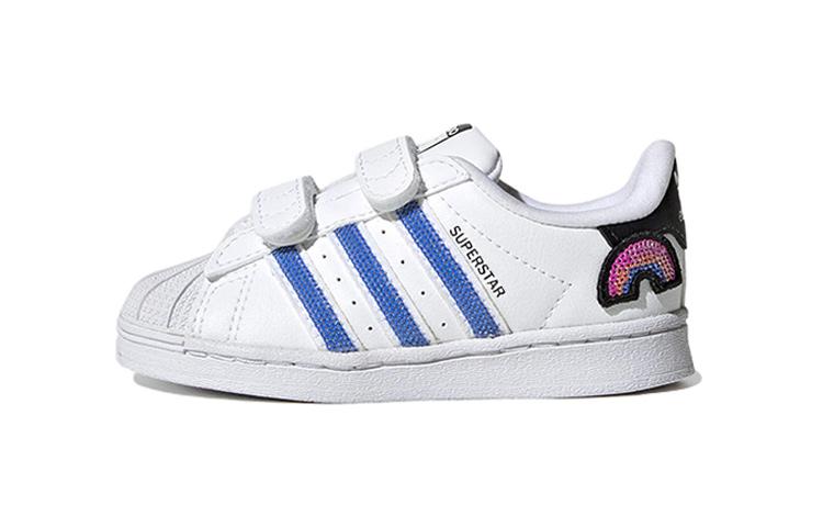 Adidas Originals SUPERSTAR Comfortable Slip Resistant Abrasion Resistant Low top Toddler Shoes Infant And Toddler GV9012