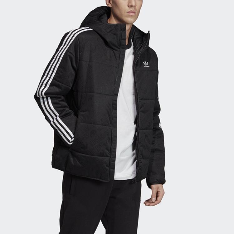 adidas Мужская куртка Originals с застежкой-молнией на три четверти, черная ED5830