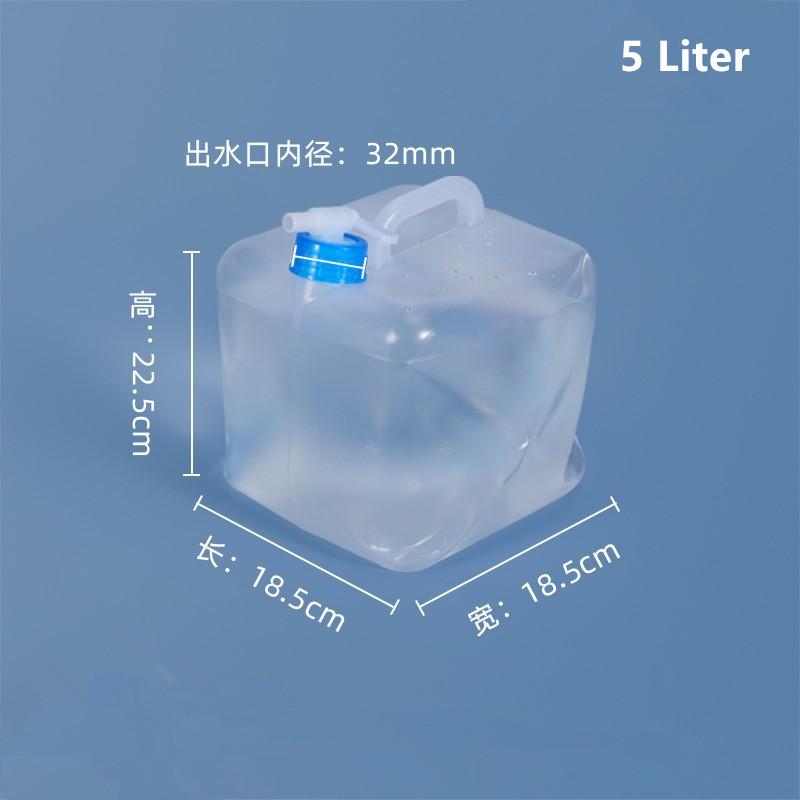 5L-20L Collapsible Car Water Storage Bag Plastic Empty Tank With Handle & Tap Foldable Water Containers Liquid Bucket
