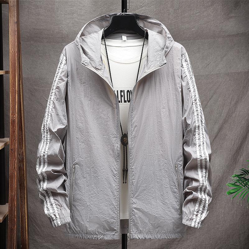 Ледяной шелк Быстросохнущая одежда с защитой от солнца Мужское летнее тонкое пальто Защита от УФ-лучей Солнцезащитная одежда Летняя куртка для рыбалки