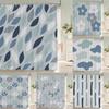 Simple style Flowers and Leaves Printed Shower Curtain Polyester Geometry Waterproof Bathroom Curtain Home Decoration With Hooks