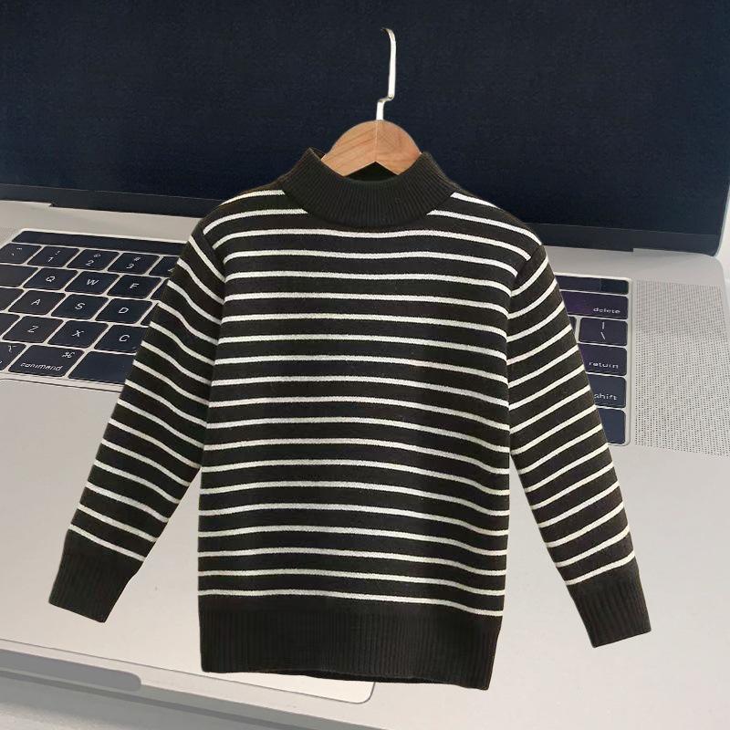 Kids' Thick Plush Knit Sweater - New Winter Round Neck Warm Layer