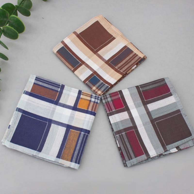 3 шт. квадратных полотенец мужские носовые платки практичные хлопковые тонкие ткани удобные