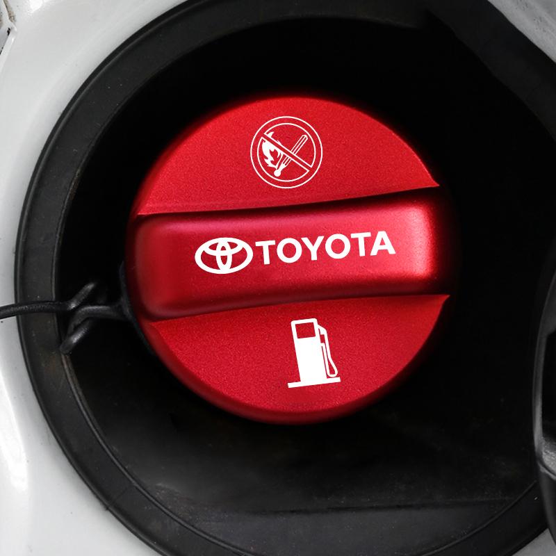 AOU1 Metal Car Fuel Tank Cap Cover Dirt and Scratch Resistant for Toyota RAV4 Highlander Prado Crown Exterior Styling Accessories