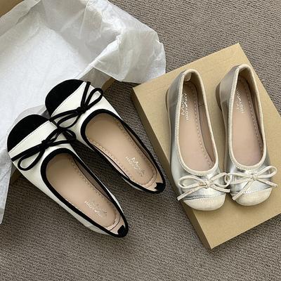 Французские туфли-лодочки с бантом, с мелким вырезом, нежные с юбкой, одинарные туфли, 2025 новая коллекция весна-осень, модная обувь