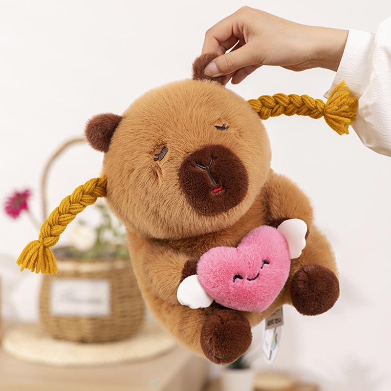 20-25 см плюшевая игрушка-трансвестит капибара мягкая мягкая имитация животных милая кукла мультфильм милое украшение для дома для девочек подарок