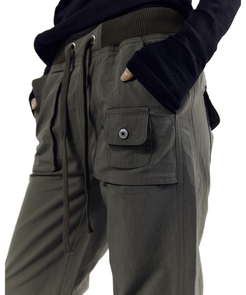 AAKAM Flare Cargo Pocket Pants (Khaki)