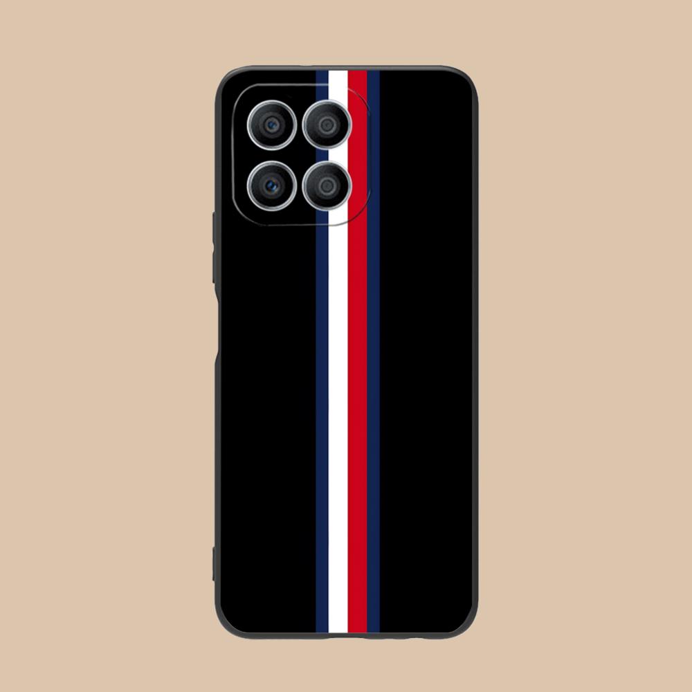 Чехол для мобильного телефона в красно-синюю полоску для Honor 90 80 70 60 50 30 20 10 9 8 7 Pro S SE Lite 5G Цветной печатный чехол Красивый Роскошный