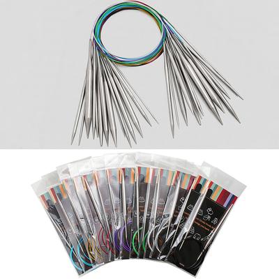 43/60/120 см вязальные спицы из нержавеющей стали Diy кольцо вязаный крючком свитер