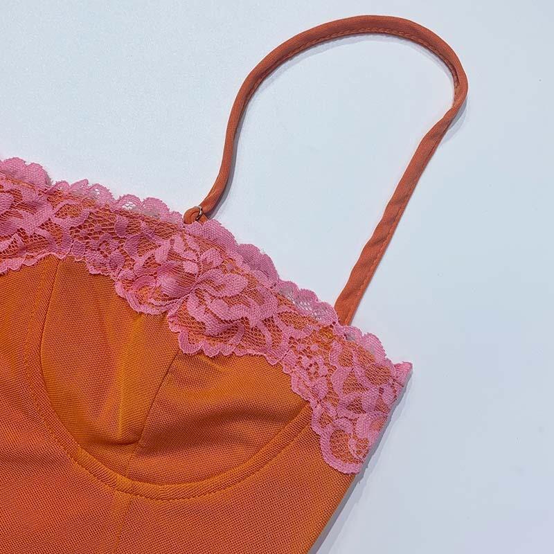 Summer New Mid Length Slim Fit Sexy Dress Women Lace Strapless Party Club Casual Dress Woman Fashion Solid High Waist Elegant Dresses 24471