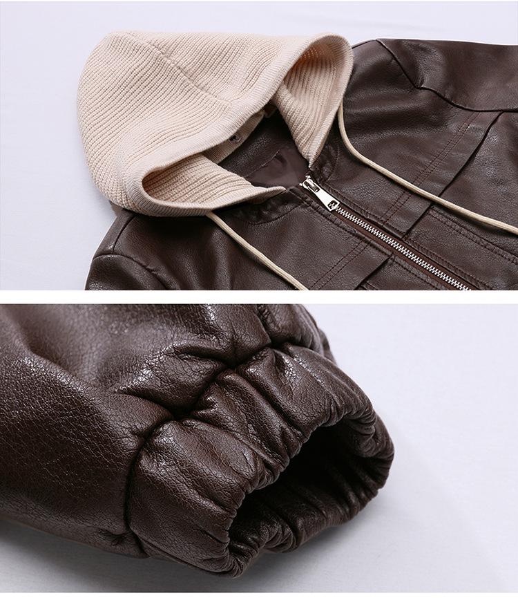 Women's Retro Sheepskin Leather Hooded Short Jacket - Autumn/Winter 2025