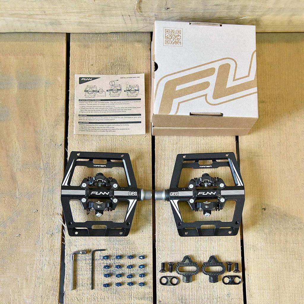 Funn Mamba Clipless Pedal Spring Двустороннее крепление SPD Подходит для горных велосипедов Набор, Механизм, Шип, Совместимость, Педаль, (MTB) (оранжевый)