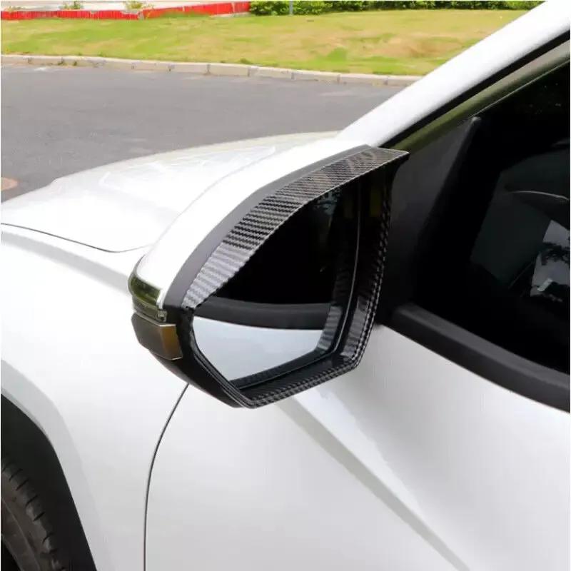 For Hyundai Tucson    Car Rearview Side Mirror Rain Eyebrow Shield Cover Frame Sticker Protector Exterior Carbon