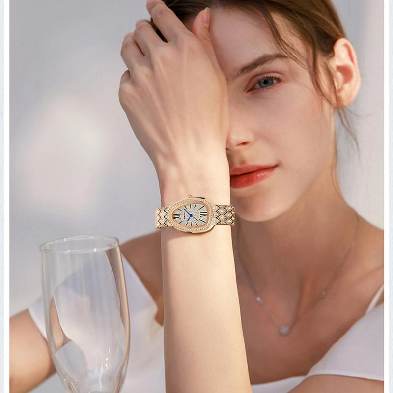 SANDA Ladies Watches Gifts Snake Head Watch for Women Luxury Fashion Steel Strap Quartz Wristwatches