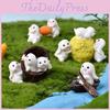 Adorable Resin Cartoon Rabbit Miniature Figurines For Garden Decor And Home Accents