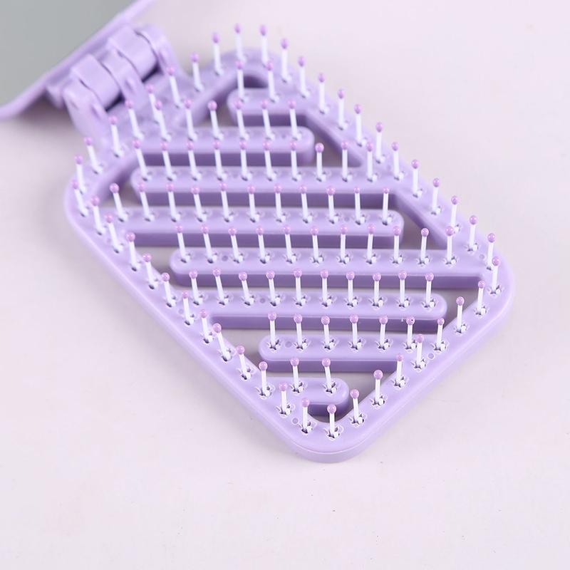 Мини карманное зеркало складная расческа для девочки женщины портативное квадратное карманное маленькое дорожное массажная расческа для волос с зеркалом аксессуар для укладки