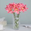 6 шт. Имитация букета цимбидиума Настоящее прикосновение Искусственные цветы Не увядающие Выцветающие Яркий цвет Искусственный цветок
