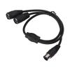 High Accuracy DIN 5 Pin Male to 2 DIN 5 Pin Female Cable Y Splitter Cable  MIDI Equipment Sync