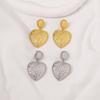 New Heart-shaped Alloy, Light Luxury, Versatile, Trendy and Fashionable Earrings for Women