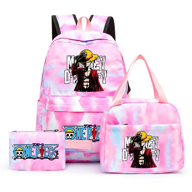 3 шт./компл. аниме цельный рюкзак большой емкости кавайный рюкзак с ланчем сумка пенал для девочки мальчика подростка школьная сумка дорожная сумка рюкзак