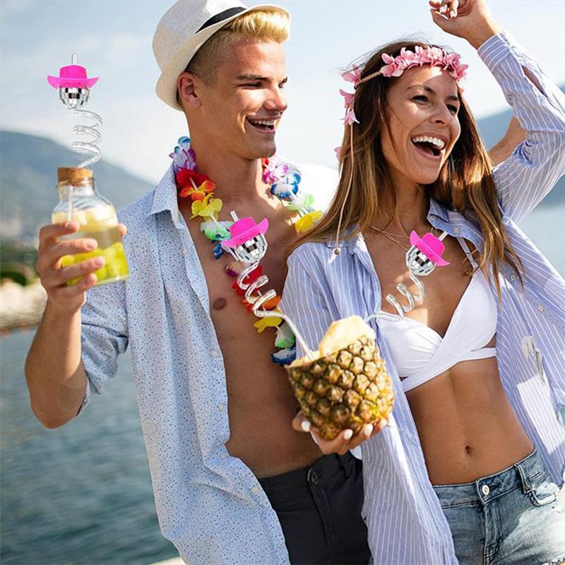 1 шт. диско-шляпа соломенная 70-е мини-ковбойская соломенная праздничная атрибутика зеркальный шар соломенная креативная красочная ковбойская шляпа соломенная креативная 26 см