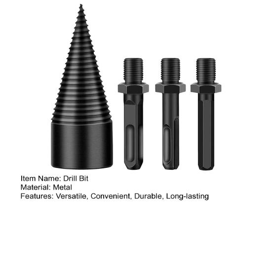 1 комплект сверл, эффективное сверло для раскалывания дров, простое в использовании сверло для раскалывания древесины высокой твердости для дома