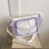 Clear Badge Display Shoulder Bag PVC Crossbody Bag Casual Transparent Pocket Itabag  JK