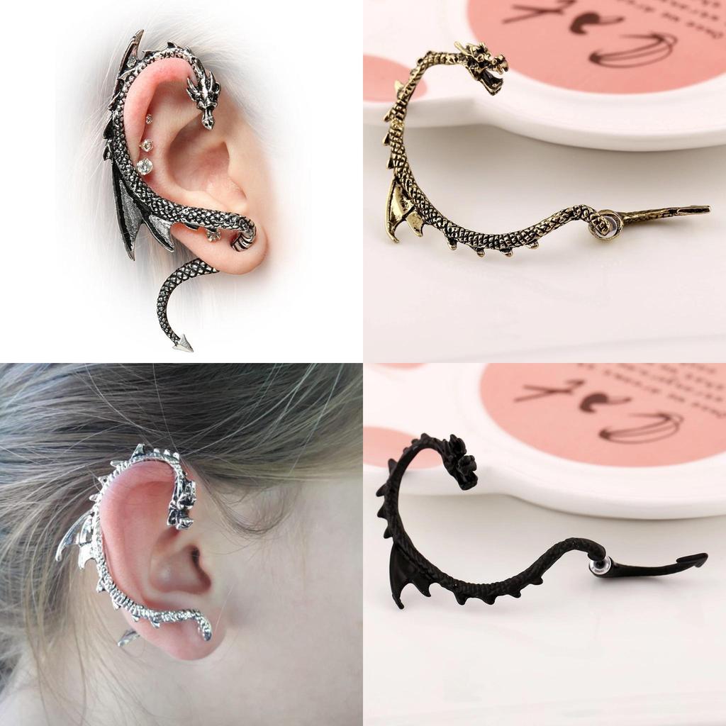 Punk Dragon Ear Cuffs With Alloy Material For Women And Men Summer