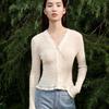 Edition Women's Sheer Textured Bell Sleeve Knit Cardigan