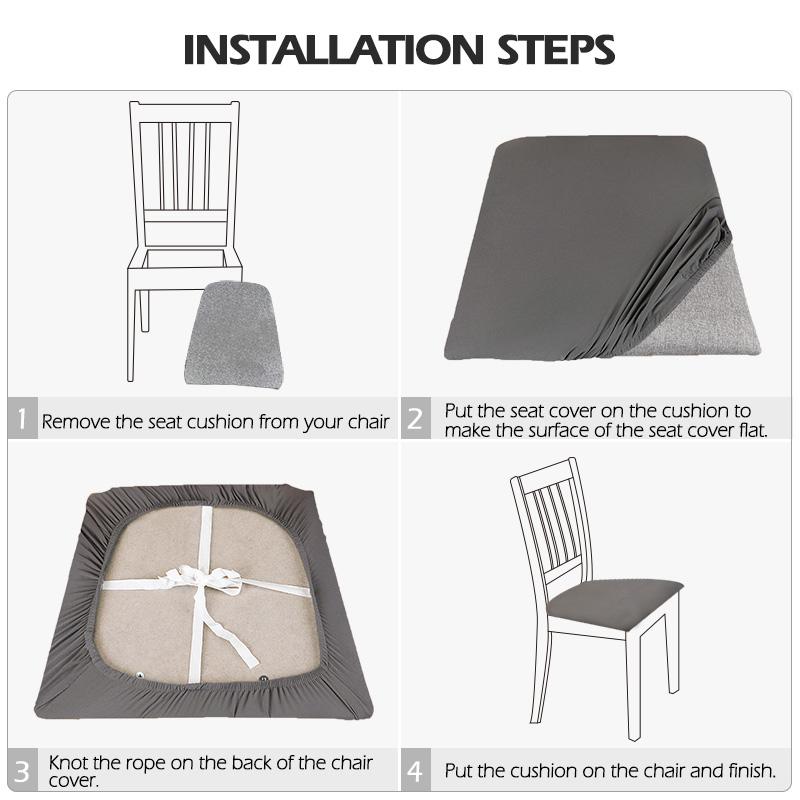 Plaid Jacquard Chair Seat Covers Stretch Thick Elastic Dining Chair Cover Washable Chairs Covers Seat Case For Kitchen Home