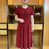 Women's Summer Design Elegant Age Reducing Dresses Middle and Older Middle Length Temperament Casual Knee-length Skirt