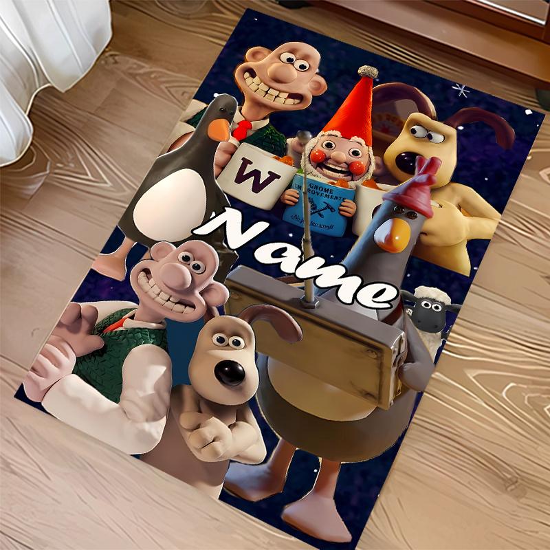Custom personalization Wallace and Gromit Print Area Rug - Soft, Washable Non-Slip Indoor Mat,Living Room,Home&Office Decorative Rug