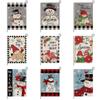 Christmas Garden Flag Christmas Snowman Linen Double Sided Printed Holiday Decoration Outdoor Yard Flag