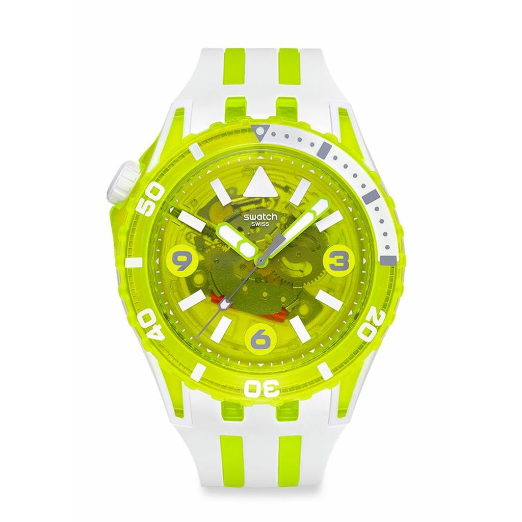 Мужские часы Swatch EGG YOLK SSCU09J100, Белые,