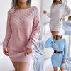 Haqiqiy surat kuz va qish moda ochiq bir yelkali uzun yengli pulover sviter yubka, moda va nafis ayollar kundalik uzun yubkasi