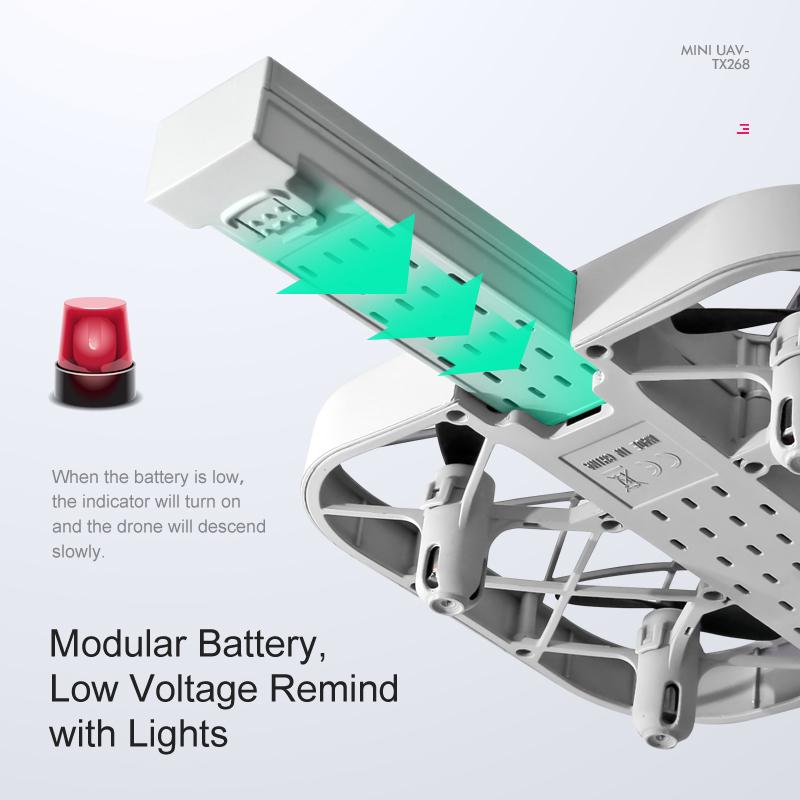 Mini Drone With 4k Professional Camera Air Hover 360° Roll Wide-Angle Camera Portable Long Life Remote Control Helicopter Toy