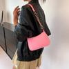 This Year's Popular Fashion Temperament Gentle Shoulder Bag Women's 2025 Autumn Casual Felt Solid Color Underarm Bag