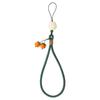 Persimmon Ruyi Mobile Charm: Glazed Pendant Keychain with Anti-Lost Wrist Lanyard for Men & Women
