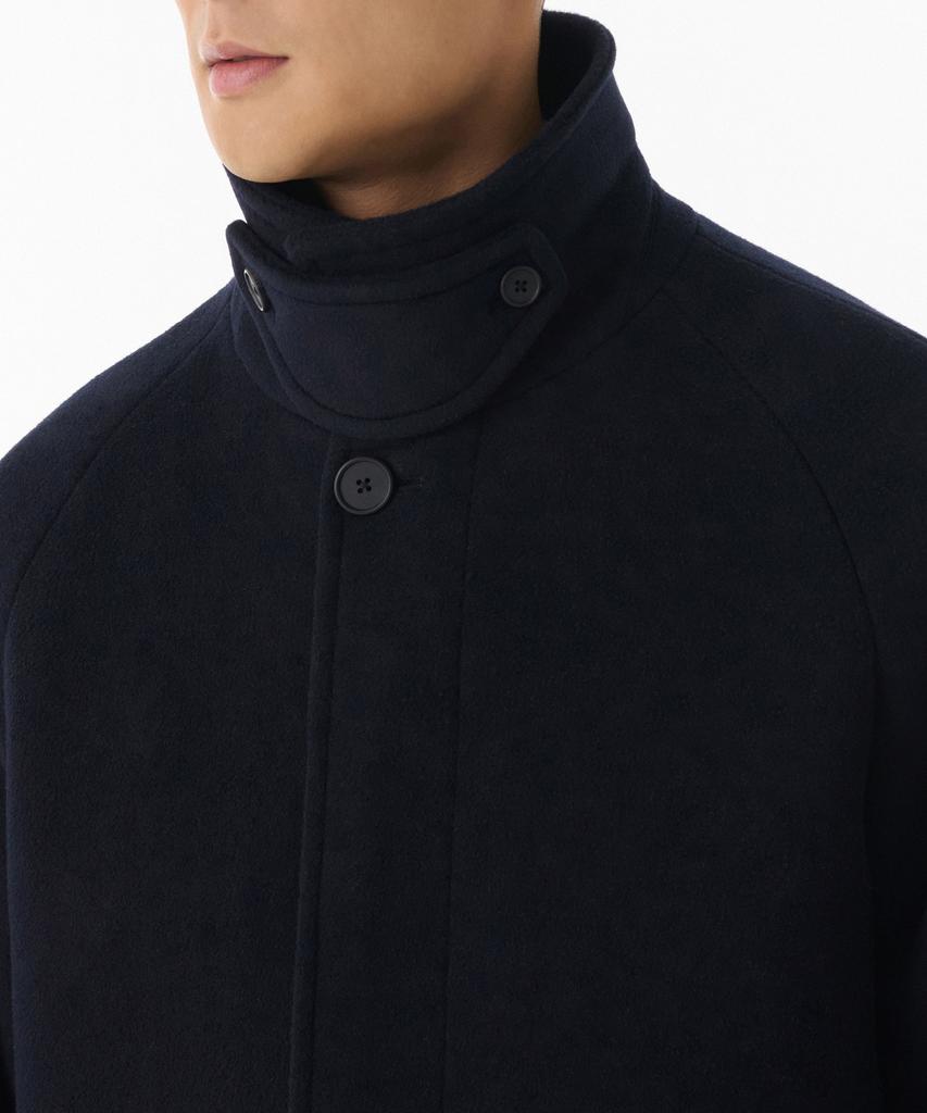 Musinsa Standard Cashmere Blend Oversized Minimal Balmacaan Coat [Navy]
