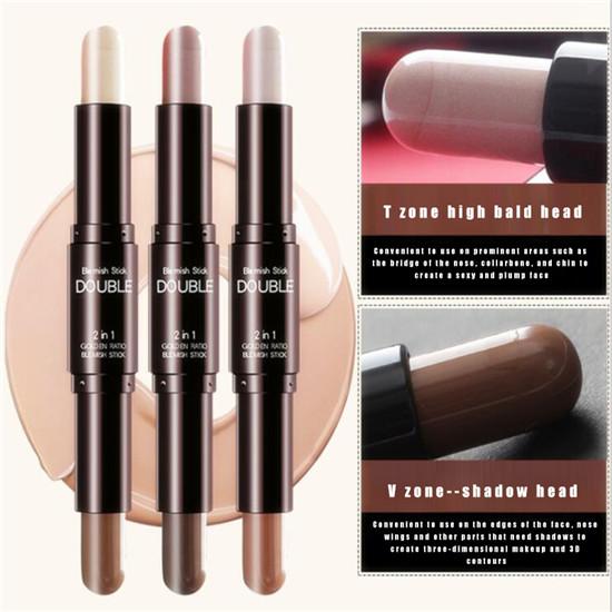 Highlighter Double-ended Dual-use Nose Shadow Repair Powder Concealer Shadow Repair Pen