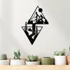 Scenery Theme Decor Wall Art Decorations Mountain Metal Wall Decor Wall Sign Metal Wall Triangle Wall Art for Room