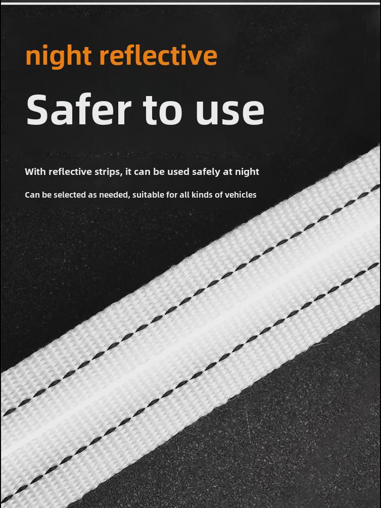 6-тонный внедорожный буксировочный трос: 5-метровый прочный нейлоновый трос для тяги и спасения с крюком для самостоятельных туров